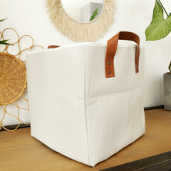 Contenedor cuadrado gris perla 28x28x28