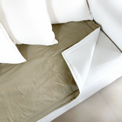 Pillow tussor 170x90 verde seco y blanco - comprar online