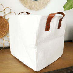 Contenedor cuadrado natural 38x38x38