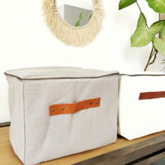 Contenedor con cierre gris elefante 28x28x23 - comprar online