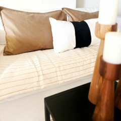 Pillow beige y rayado 200x100 - comprar online