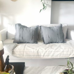 Pillow rayado y gris perla 200x100 - Maridaje Deco