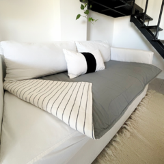 Pillow gris elefante y rayado gris 200x100 - tienda online