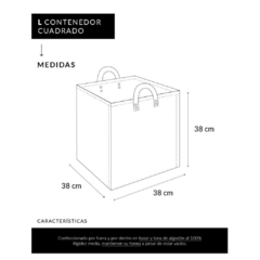 Contenedor cuadrado gris perla 28x28x28 en internet