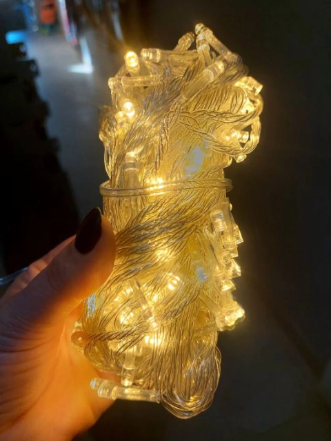 LUCES NAVIDAD SDDDC-100L 100 LED CADENA C/ENCHUFE 9.6m CALIDA