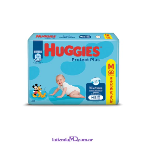 Pañal protect plus Huggies M 68 un