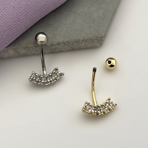 Piercing Umbigo Cristale 10x1.2mm