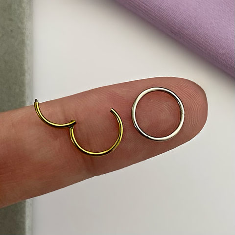 Piercing Titânio Segmentada Lisa 8x0.8mm
