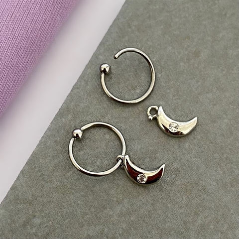Piercing Torção Pingente Lua - comprar online