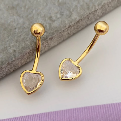 Piercing Umbigo Inglesa Coração - comprar online