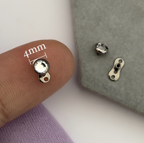Piercing Titânio Microdermal Pedra 4mm