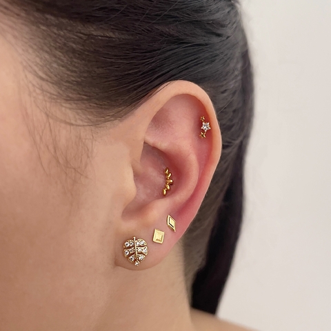 Brinco Tarraxa Comfort Costela de Adão Zircônia - comprar online