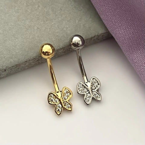 Piercing Umbigo Borboleta Juju 8x1.2mm