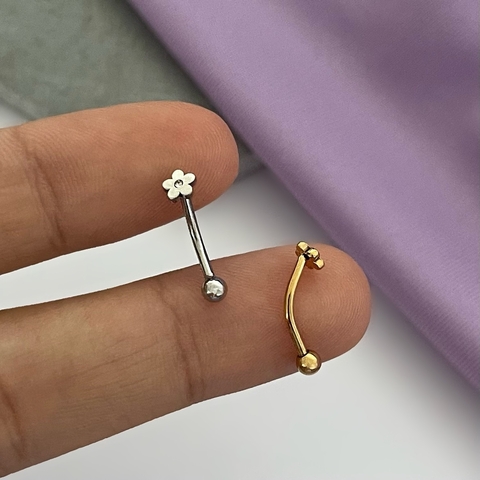 Piercing Curvo Flor P 8x1.2mm