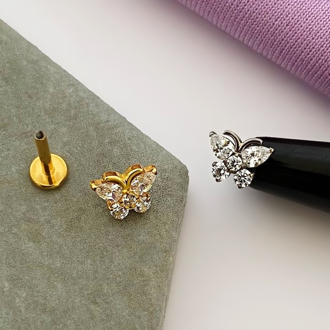 Piercing Titânio Labret Borboleta - comprar online