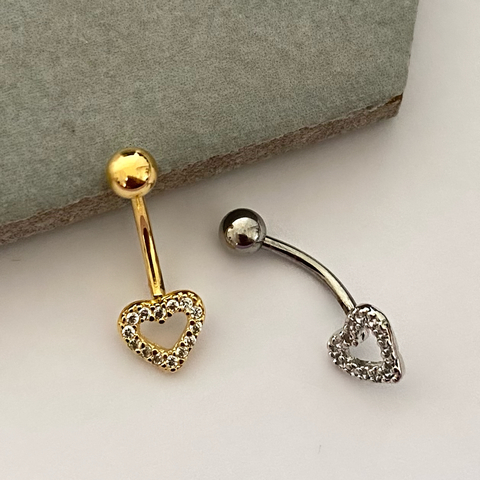 Piercing Umbigo Coração Mayne 10x1.2mm