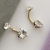 Piercing Umbigo Duplo Coração Fancy
