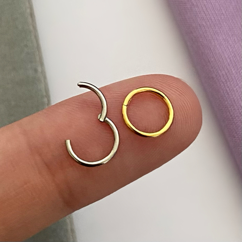 Piercing Argola Segmentada Lisa 6mm 0.8mm