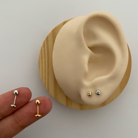 Brinco Tarraxa Comfort Esfera Uni 4mm