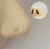 Piercing Titânio Labret Ponto de Luz Push Pin 8x0.8x2.5mm na internet
