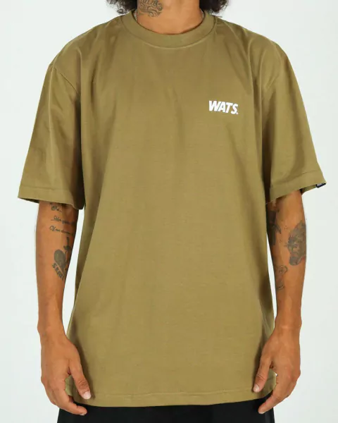 Camiseta Wats Logo Botom Caqui
