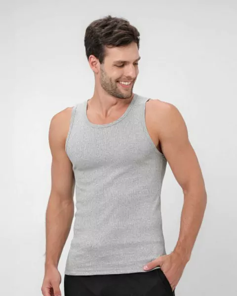 Regata Americana Canelada - Cinza