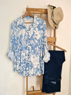 Camisa Atenas celeste - comprar online