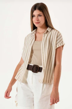 Imagen de Camisola lino // celeste