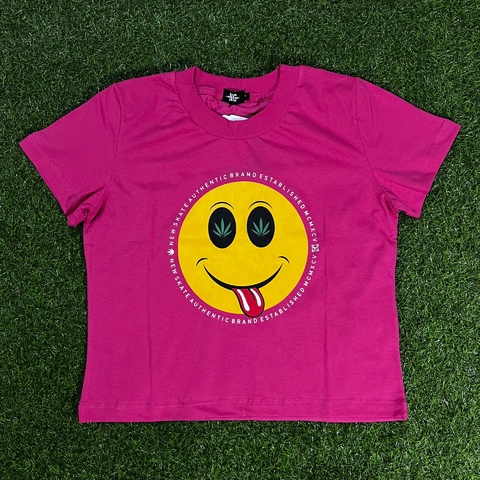 CROPPED FEM NEW CULTURE SMILE PINK