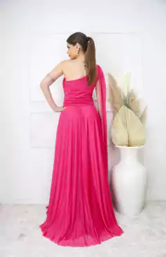 VESTIDO DE FESTA LONGO CAPA TULE COM BRILHO GUATEMALA