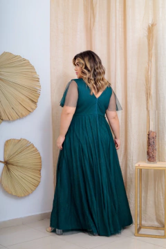 VESTIDO DE FESTA TULE PLUS SIZE BRILHOSO VENEZA - comprar online