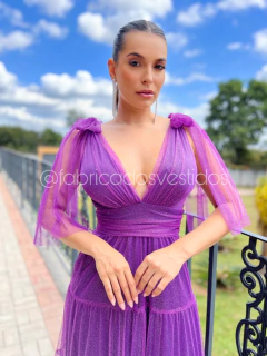 VESTIDO DE FESTA TULE SAIA TRÊS MARIAS BRILHOSO ESTADOS UNIDOS