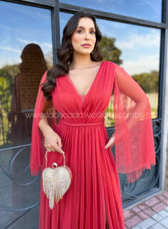 Imagem do VESTIDO DE FESTA LONGO TULE COM BRILHO CAPA PALESTINA