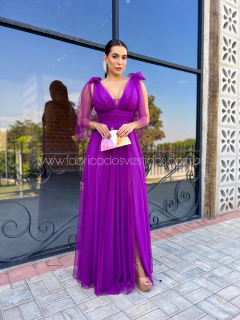 VESTIDO DE FESTA LONGO COM BRILHO TENDÊNCIA DO P AO PLUS SIZE LAÇO NO OMBRO DUBAI - loja online