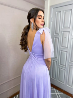 VESTIDO DE FESTA LONGO COM BRILHO TENDÊNCIA DO P AO PLUS SIZE LAÇO NO OMBRO DUBAI - loja online