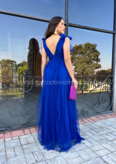 VESTIDO DE FESTA LONGO TULE SAIA CASCATA TENDÊNCIA MALDIVAS - comprar online