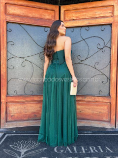 VESTIDO DE FESTA LONGO TULE COM BRILHO HOLLYWOOD