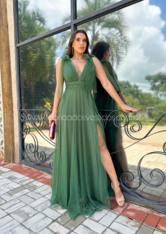 VESTIDO DE FESTA LONGO COM BRILHO TENDÊNCIA DO P AO PLUS SIZE LAÇO NO OMBRO DUBAI - Fábrica dos Vestidos
