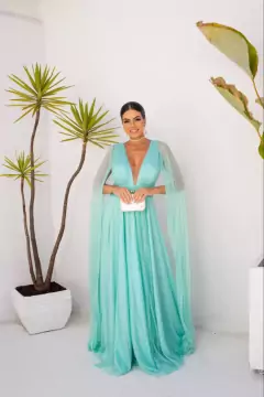 VESTIDO DE FESTA LONGO BRILHOSO CAPA LAS VEGAS