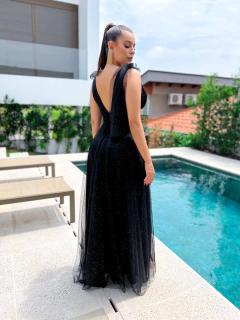 Imagem do VESTIDO DE FESTA LONGO COM BRILHO TENDÊNCIA DO P AO PLUS SIZE LAÇO NO OMBRO DUBAI
