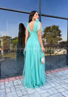 Imagem do VESTIDO DE FESTA LONGO TULE SAIA CASCATA TENDÊNCIA MALDIVAS