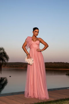 VESTIDO DE FESTA LONGO TULE TENDÊNCIA MUNIQUE - comprar online