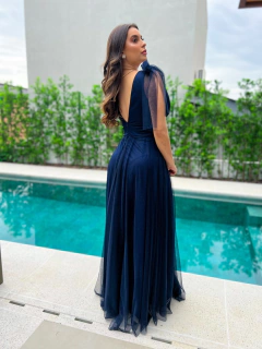 VESTIDO DE FESTA LONGO COM BRILHO TENDÊNCIA DO P AO PLUS SIZE LAÇO NO OMBRO DUBAI - Fábrica dos Vestidos