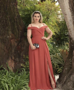 VESTIDO DE FESTA LONGO CIGANINHA COM FENDA NOVA YORK - comprar online