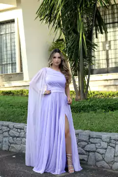 Imagem do VESTIDO DE FESTA LONGO CAPA TULE COM BRILHO GUATEMALA