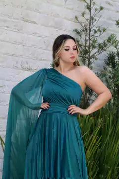 VESTIDO DE FESTA LONGO CAPA TULE COM BRILHO GUATEMALA - comprar online