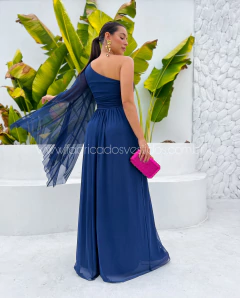 VESTIDO DE FESTA LONGO UM OMBRO MICROTULE CORÉIA - comprar online