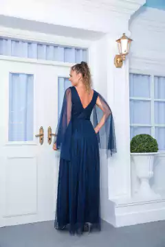 VESTIDO DE FESTA LONGO TULE COM BRILHO CAPA PALESTINA na internet