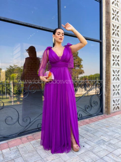 VESTIDO DE FESTA LONGO COM BRILHO TENDÊNCIA DO P AO PLUS SIZE LAÇO NO OMBRO DUBAI - Fábrica dos Vestidos