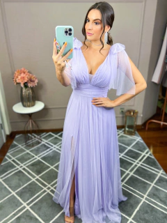 VESTIDO DE FESTA LONGO COM BRILHO TENDÊNCIA DO P AO PLUS SIZE LAÇO NO OMBRO DUBAI - Fábrica dos Vestidos